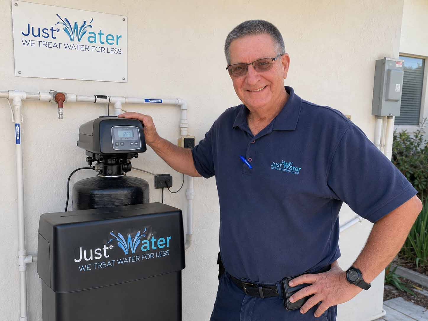 Dave Payton, owner of Just Water Treatment Inc. in Clearwater, Florida